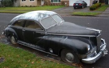 Curbside True Classic: 1946 Packard Clipper Super – And Why Did Someone Dump Paint On It The Other Night?