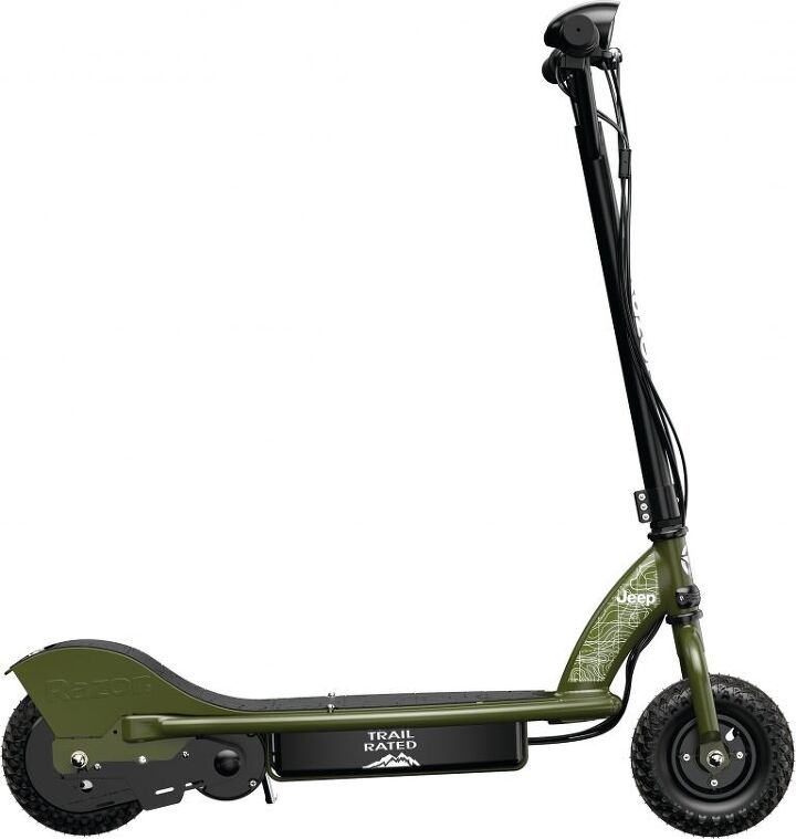 scoot over jeep tag teams with razor on electric scooter