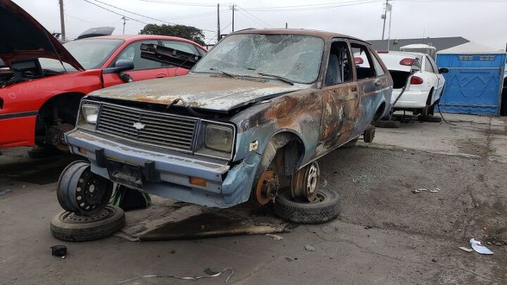 junkyard find 1984 chevrolet chevette sedan