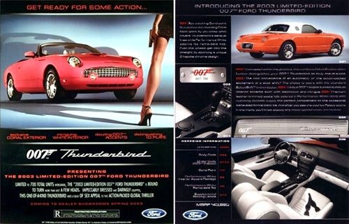 rare rides the 2003 ford thunderbird that s pink and 007 approved