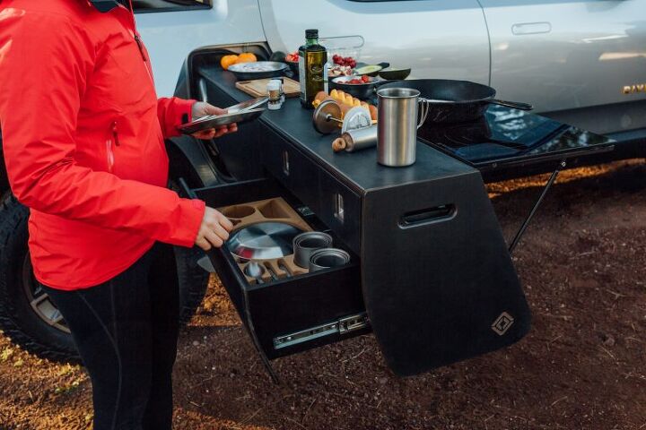 rivian s retractable camp kitchen costs 5 000