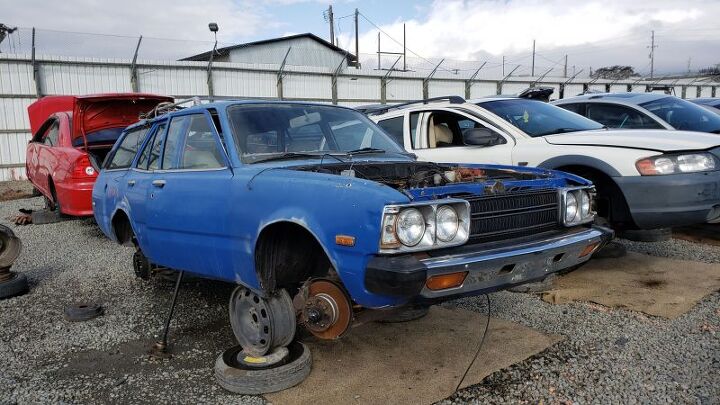 junkyard find 1974 toyota corona station wagon