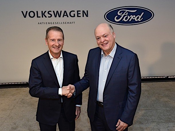 ford to use vw electric vehicle platform in europe truck collaboration on track