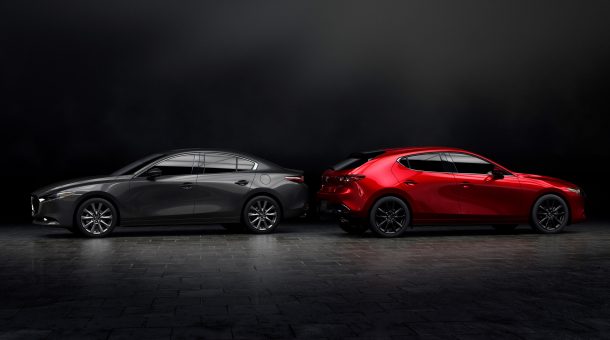 the next mazda 3 zooming right along