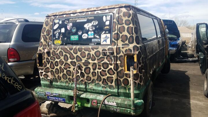 junkyard find 1986 dodge b250 leopard van