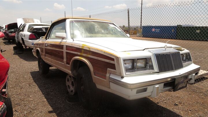 junkyard find 1985 chrysler lebaron woody convertible