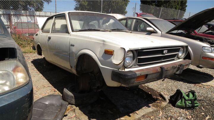 junkyard find 1977 toyota corolla two door sedan
