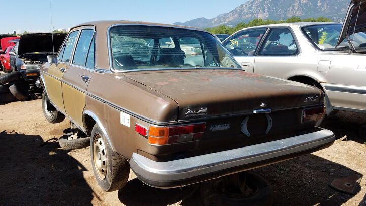 junkyard find 1976 audi 100 ls sedan