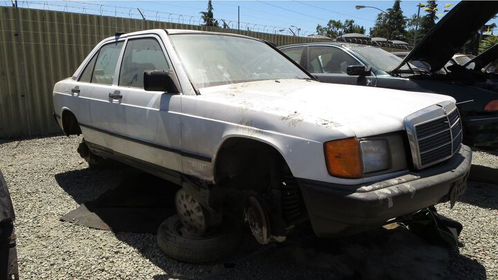 junkyard find 1987 mercedes benz 190e 601 173 mile edition