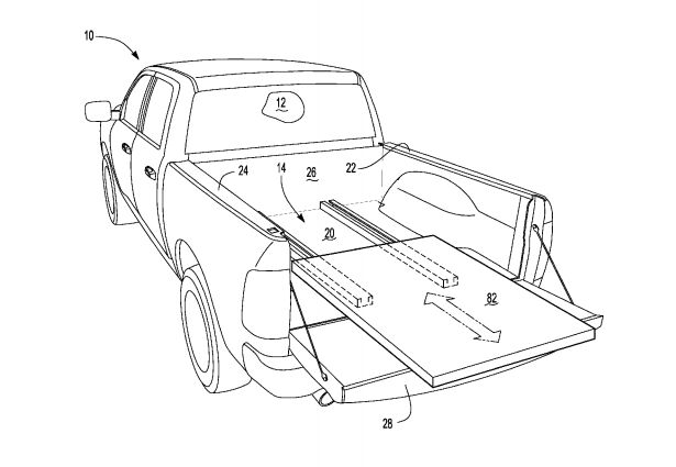 ford patents new electric slid ing pickup bed