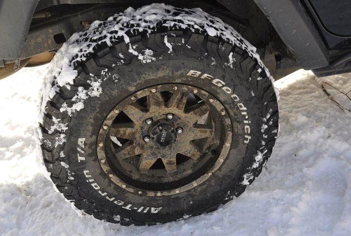 tire test bfgoodrich ko2 in the snowy hills of maine