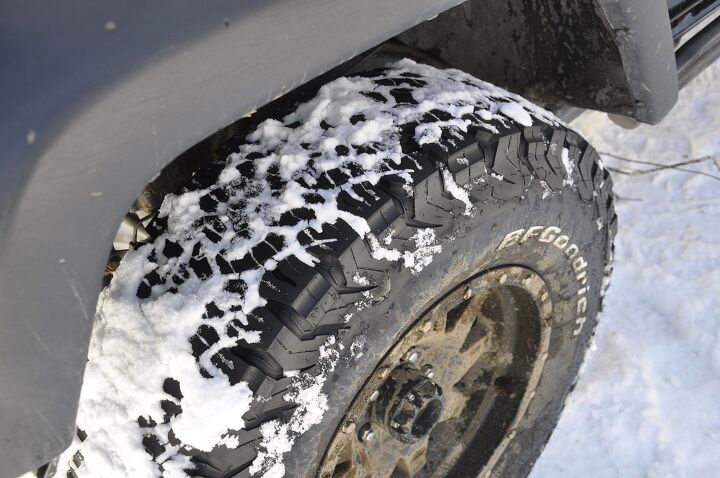 tire test bfgoodrich ko2 in the snowy hills of maine