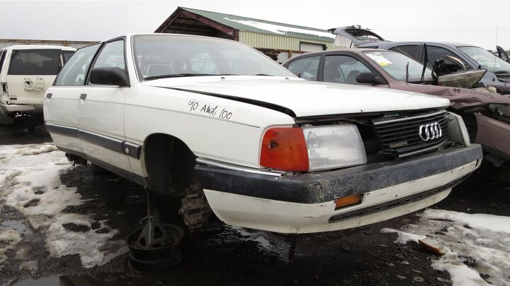 junkyard find 1990 audi 100 quattro sedan