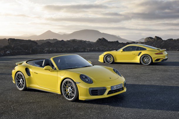 heres the 2017 porsche 911 turbo coupe and cabriolet wait arent they all turbos