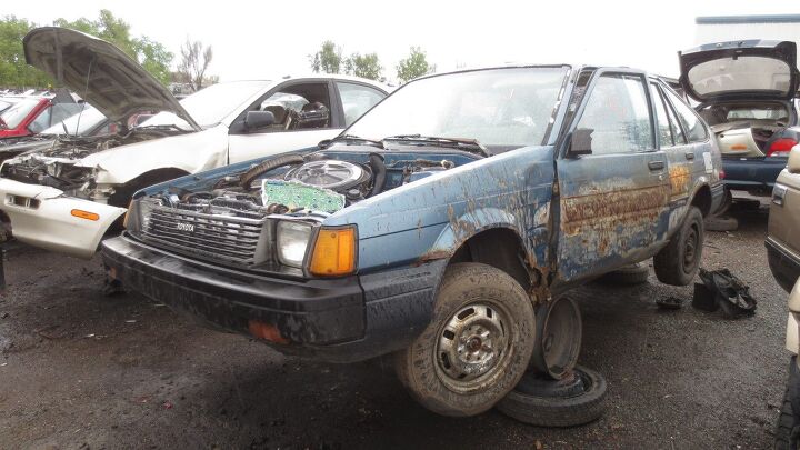 junkyard find 1984 toyota corolla hatchback spray foam rust repair edition