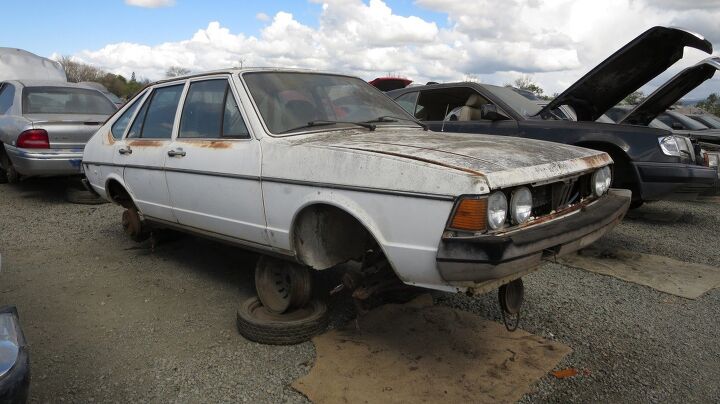 junkyard find 1980 volkswagen dasher four door hatchback