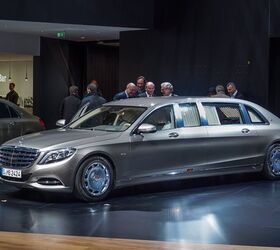 geneva 2015 mercedes maybach s600 pullman pulls up to the bumper