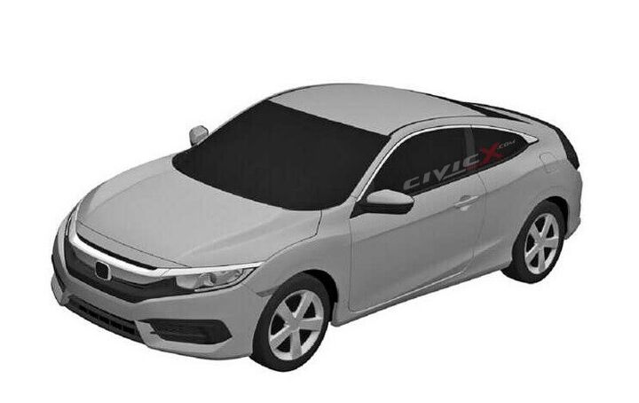 patent search reveals images of 2016 honda civic coupe sedan