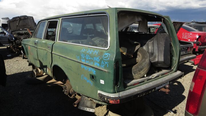junkyard find 1972 volvo 145 station wagon