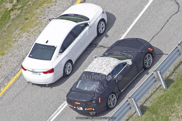 2016 chevrolet camaro stars in one of the strangest spy photos of all time