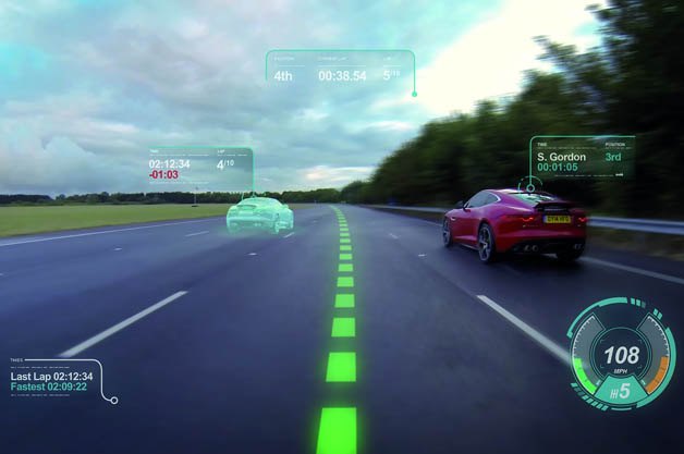 Jaguar Land Rover Experiment With Augmented-Reality HUDs