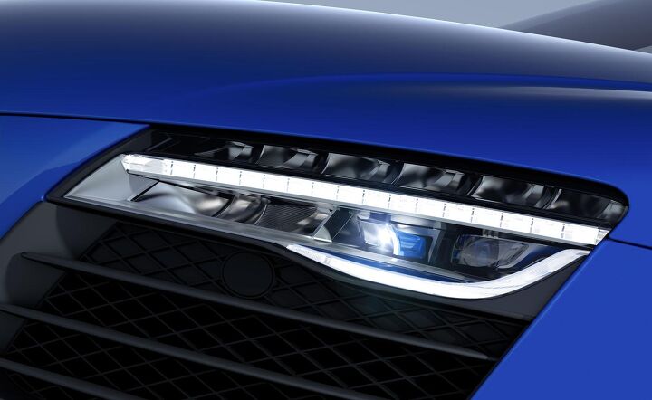 audi r8 lmx might be first to market with laser headlamps
