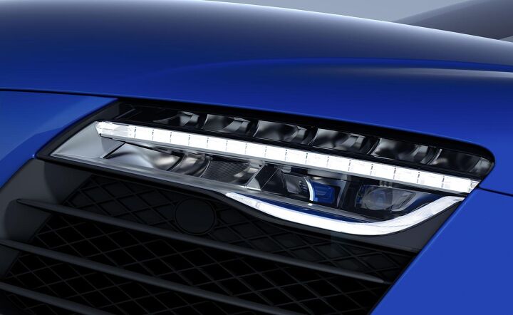 audi r8 lmx might be first to market with laser headlamps
