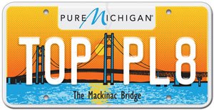 michigan trumpets award for beautiful license plate design that it s already