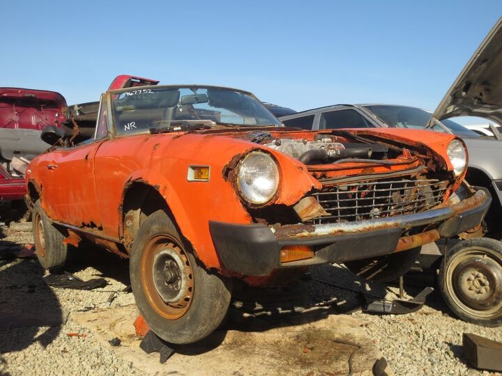 junkyard find 1976 fiat 124 sport spider