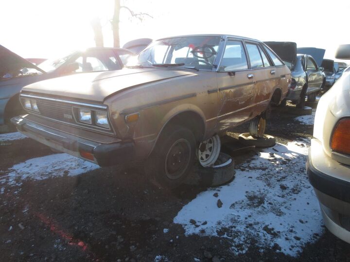 junkyard find 1981 datsun 510 liftback