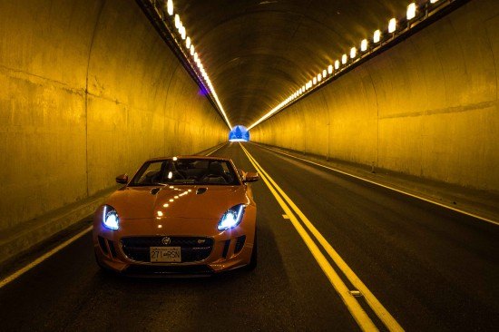 the jaguar f type vs some tunnels