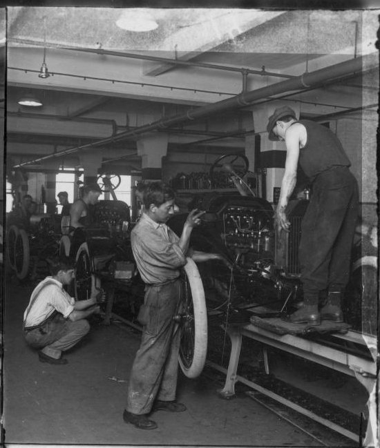 First Automobile Assembly Line