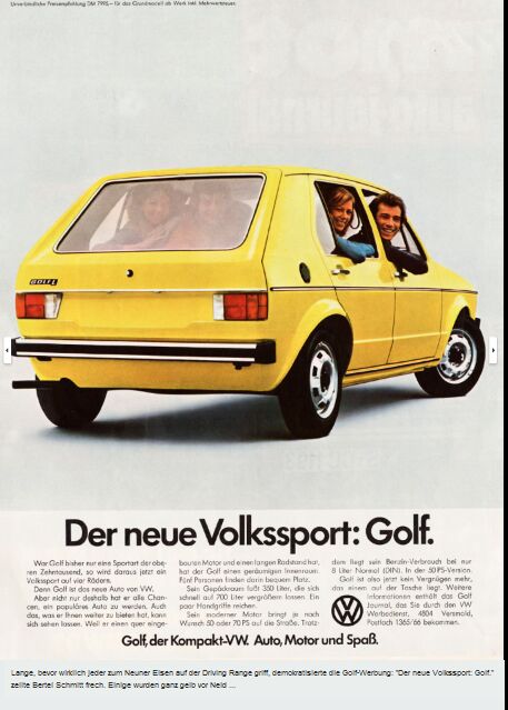 volkswagen honors bs as ancient dinosaur part of golf history relived