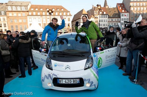 ou est le plug around the world in eight months in an ev