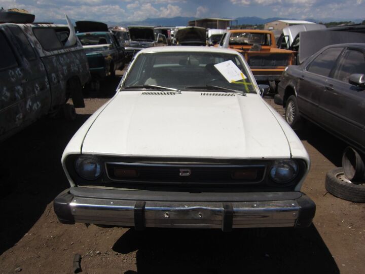 junkyard find 1978 datsun b210 coupe