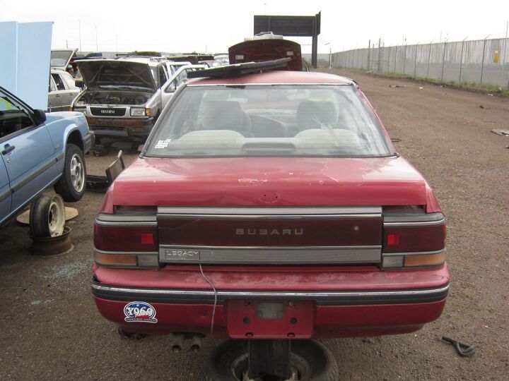 junkyard find 1991 subaru legacy l sedan