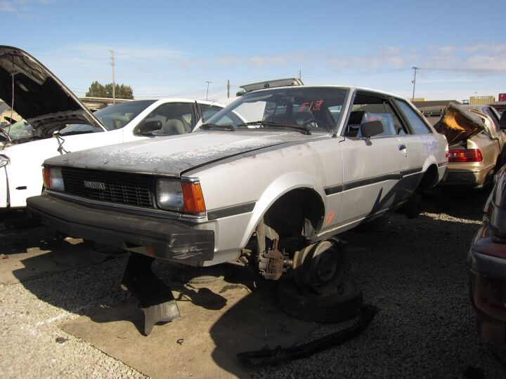 junkyard find 1981 toyota corolla liftback coupe