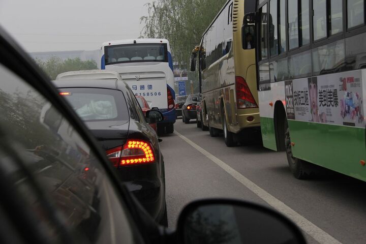 2012 beijing auto show press causes monster traffic jam
