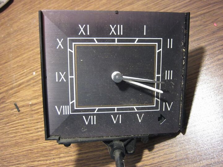 name that car clock square analog with roman numerals