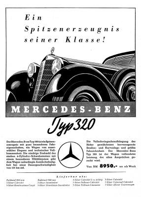 pictorial history of the mercedes benz 320