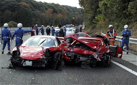 world s most expensive car crash