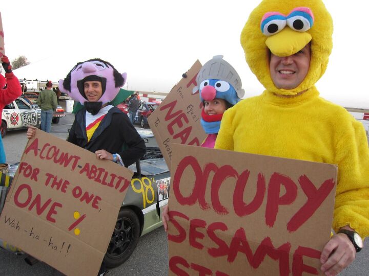 occupy sesame street a quad 4 and a lotus elite bs inspections at the arse