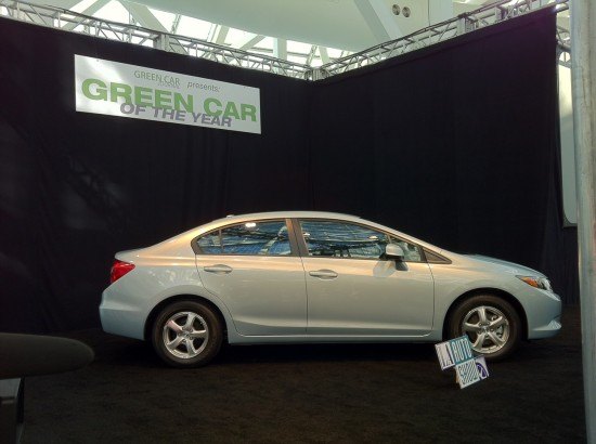 honda launches fit ev but civic gx takes green car prize