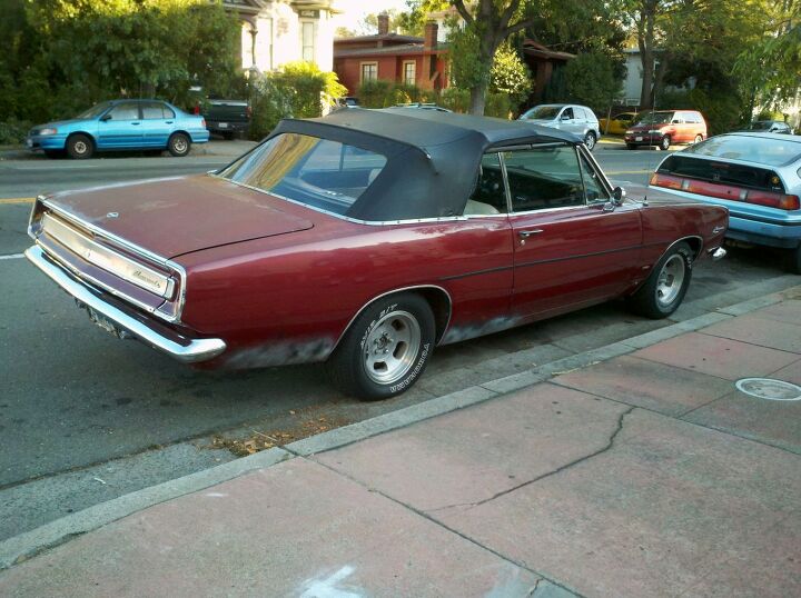 down on the alameda street 1967 plymouth barracuda convertible