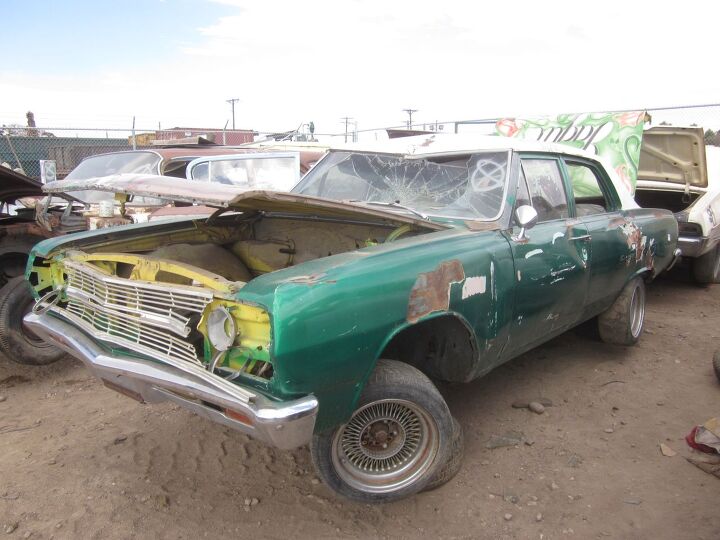junkyard find jacqui s chevelle may clog crusher with excess bondo