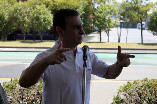 with carlos ghosn down by the waterfront