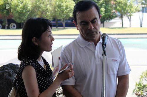 with carlos ghosn down by the waterfront