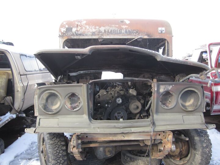 junkyard find toasted 1967 jeep m725 ambulance