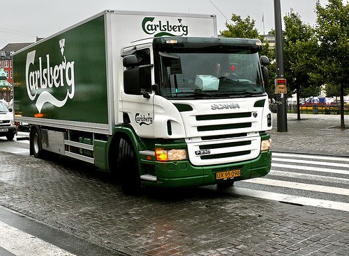 truck drivers join carlsberg brewery strike