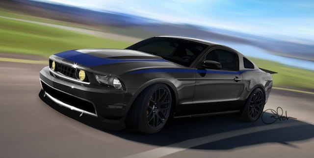 shock ford showcases modded mustangs at sema